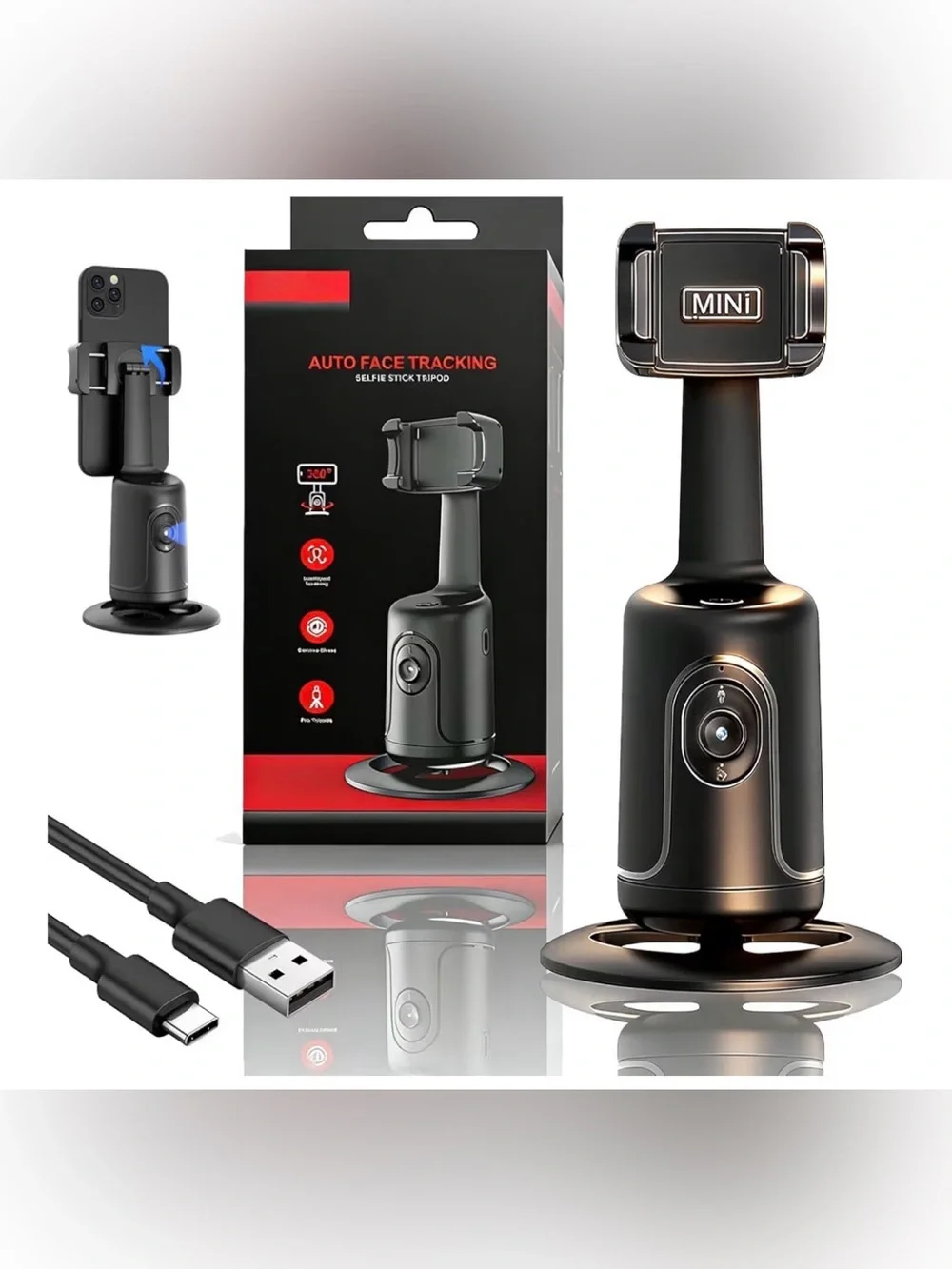 Mini Auto Face Tracking Selfie Stick